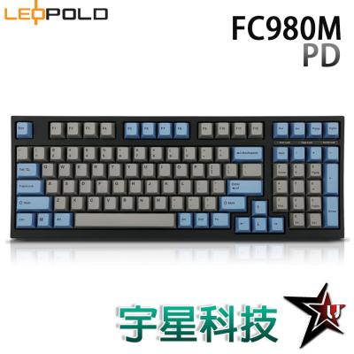 Leopold FC980M PD 藍灰 機械式鍵盤 (PBT二色成型-英文版)