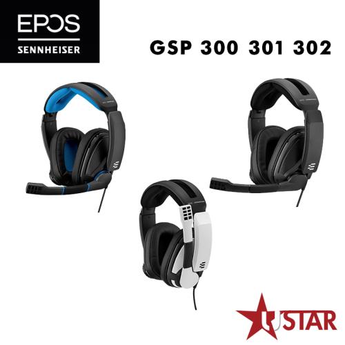 EPOS GSP 300 301 302 耳罩式耳機麥克風 黑/白/黑藍