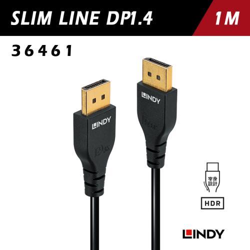 LINDY林帝 36461 SLIM  LINE DISPLAYPORT1.4 公TO公 傳輸線1M